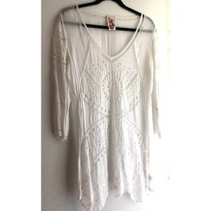 Johnny Was White Blouse Eyelet Small